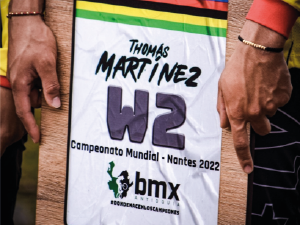  El título de segundo puesto del mundial de BMX de Thomas Martínez