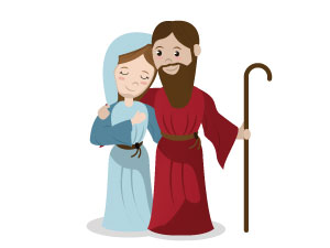 Imagen de San José y María madre de Jesús